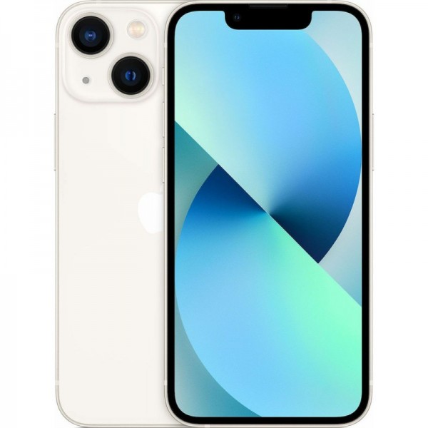Apple iPhone 13 Mini (4GB/128GB) White Εκθεσιακό 88% - 90% Battery (Protective Glass + Premium Silicone Case)